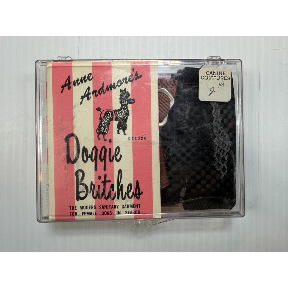 Vintage Anne Ardmore’s Doggie Britches Modern Sanitary Garment Black Small 1950s